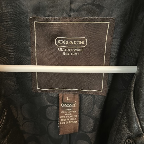 Like New Womens Coach Soft Leather Button Up Jacket - Picture 2 of 9